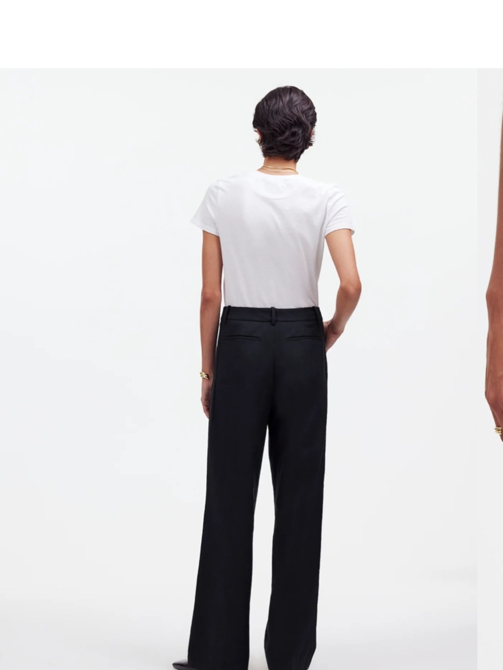 NWT Madewell Black Slouchy Straight Pants - Picture 2 of 5